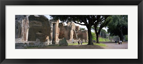 Framed Tourists at a villa, Hadrian&#39;s Villa, Tivoli, Lazio, Italy Print