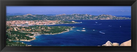 Framed Island in the sea, Capo D&#39;Orso, Palau, Sardinia, Italy Print