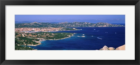 Framed Island in the sea, Capo D&#39;Orso, Palau, Sardinia, Italy Print