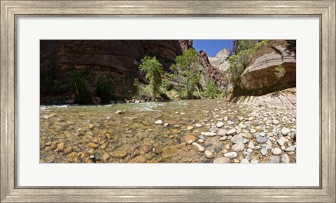 Framed North Fork of the Virgin River, Zion National Park, Washington County, Utah, USA Print