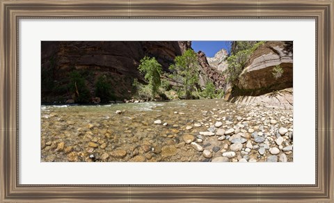 Framed North Fork of the Virgin River, Zion National Park, Washington County, Utah, USA Print