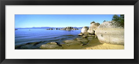 Framed Boulders at the Coast, Lake Tahoe, California Print