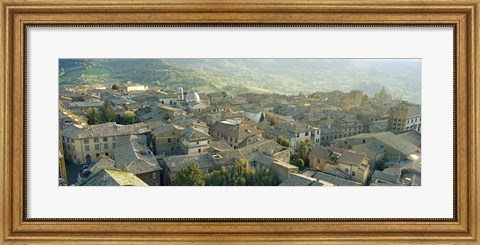 Framed Houses in a town, Orvieto, Umbria, Italy Print