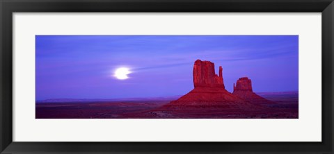 Framed East Mitten and West Mitten buttest, Monument Valley, Utah Print