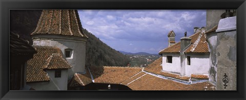 Framed Courtyard of a castle, Bran Castle, Brasov, Transylvania, Mures County, Romania Print