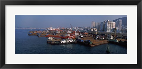 Framed Buildings at the waterfront, Busan, South Korea Print