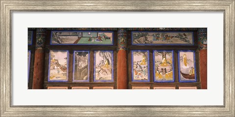 Framed Paintings in a Buddhist temple, Kayasan Mountains, Haeinsa Temple, Gyeongsang Province, South Korea Print