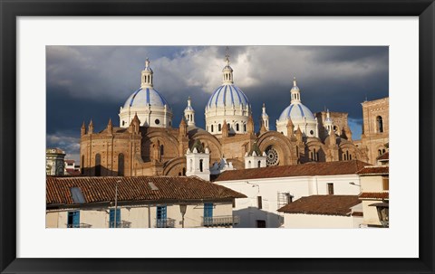 Framed Low angle view of a cathedral, Immaculate Conception Cathedral, Cuenca, Azuay Province, Ecuador Print