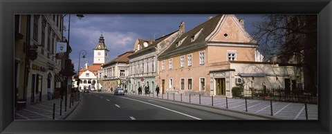 Framed Church in a city, Black Church, Brasov, Transylvania, Romania Print