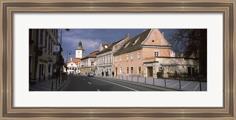 Framed Church in a city, Black Church, Brasov, Transylvania, Romania Print