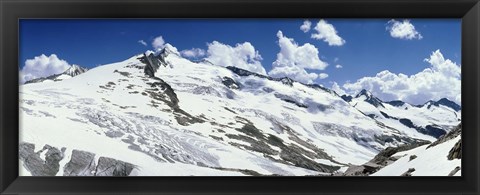 Framed Snowcapped mountains, Grossvenediger, Salzburg, Austria Print