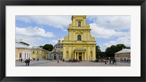 Framed Facade of a cathedral, Peter and Paul Cathedral, Peter and Paul&#39;s Fortress, St. Petersburg, Russia Print