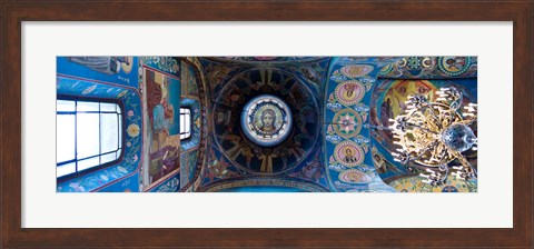 Framed Interiors of a church, Church of The Savior On Spilled Blood, St. Petersburg, Russia Print