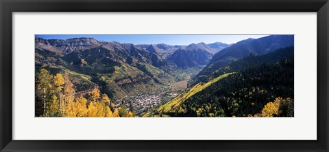 Framed High angle view of a valley, Telluride, San Miguel County, Colorado, USA Print