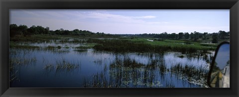 Framed Edge of the Okavango Delta, Moremi Wildlife Reserve, Botswana Print