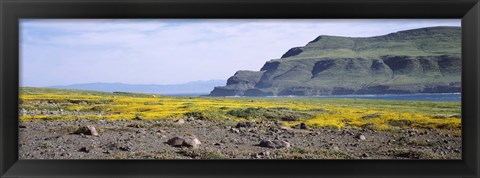 Framed Island in the pacific ocean, Santa Cruz Island, Santa Barbara County, California, USA Print