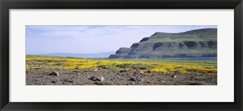 Framed Island in the pacific ocean, Santa Cruz Island, Santa Barbara County, California, USA Print