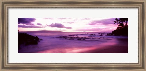 Framed Maui Coast at sunset, Makena, Maui, Hawaii, USA Print