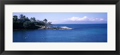 Framed Resort at a coast, Napili, Maui, Hawaii, USA Print