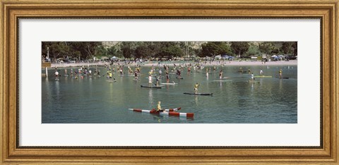Framed Paddleboarders, Dana Point, California Print