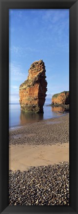 Framed Pebbles on the beach, Ladram Bay, Devon, England Print