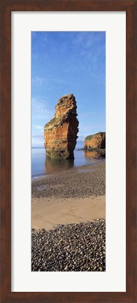 Framed Pebbles on the beach, Ladram Bay, Devon, England Print