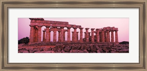 Framed Ruins of a temple, Temple E, Selinunte, Trapani Province, Sicily, Italy Print