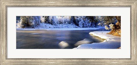 Framed Dal River in winter, Dalarna Province, Sweden Print