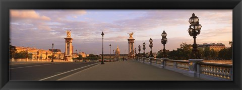 Framed Pont Alexandre III with the Hotel Des Invalides in the background, Paris, Ile-de-France, France Print