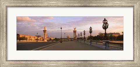 Framed Pont Alexandre III with the Hotel Des Invalides in the background, Paris, Ile-de-France, France Print