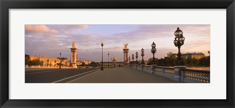 Framed Pont Alexandre III with the Hotel Des Invalides in the background, Paris, Ile-de-France, France Print