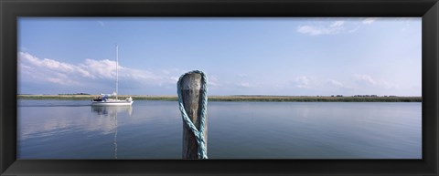 Framed Rope at small harbor, Mecklenburg-Vorpommern, Germany Print