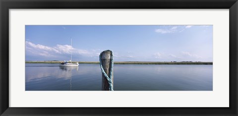 Framed Rope at small harbor, Mecklenburg-Vorpommern, Germany Print