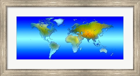 Framed World map Print