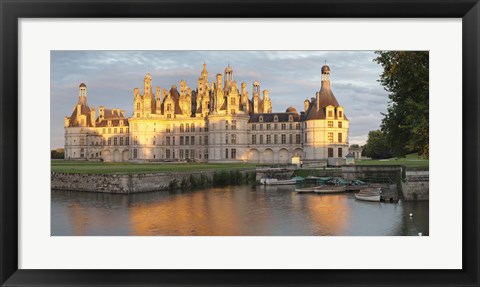 Framed Castle at the waterfront, Chateau Royal de Chambord, Chambord, Loire-Et-Cher, Loire Valley, Loire River, Centre Region, France Print