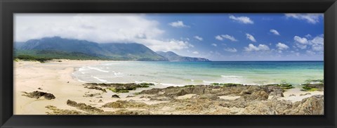 Framed Beach, Portixeddu Beach, Bay Of Buggerru, Iglesiente, Sardinia, Italy Print