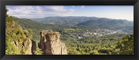 Framed Battert-rock formations, Baden-Baden, Baden-Wurttemberg, Germany Print