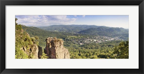 Framed Battert-rock formations, Baden-Baden, Baden-Wurttemberg, Germany Print