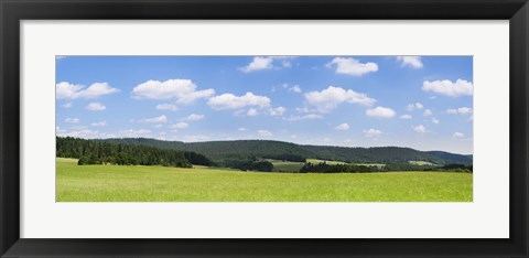 Framed Field with a mountain range in the background, Schramberg, Rottweil, Black Forest, Baden-Wurttemberg, Germany Print