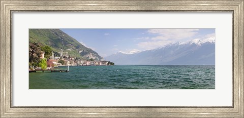 Framed Gargnano, Monte Baldo, Lake Garda, Lombardy, Italy Print