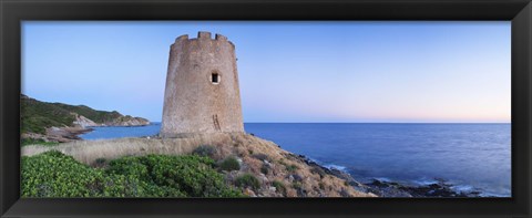 Framed Saracen Tower, Costa del Sud, Sulcis, Sardinia, Italy Print