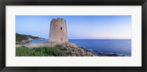 Framed Saracen Tower, Costa del Sud, Sulcis, Sardinia, Italy Print