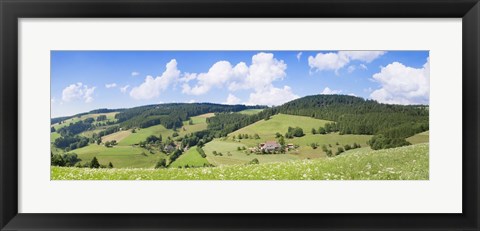 Framed Clouds over a hill, Glottertal Valley, Sankt Margen, Black Forest, Baden-Wurttemberg, Germany Print