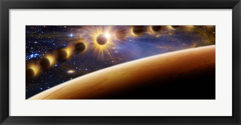 Framed Eclipse of the sun Print