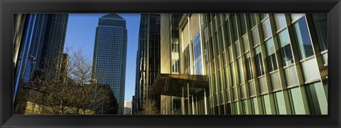 Framed Buildings in a city, Canada Square Building, Canary Wharf, Isle of Dogs, London, England 2011 Print