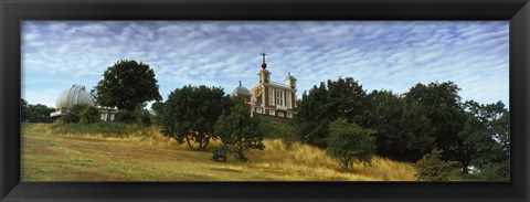 Framed Fluffy Clouds Over Royal Observatory, Greenwich Park, Greenwich, London, England Print