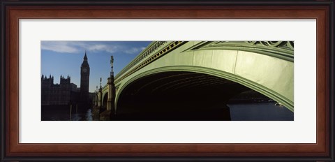 Framed Westminster Bridge, Big Ben, Houses Of Parliament, City Of Westminster, London, England Print