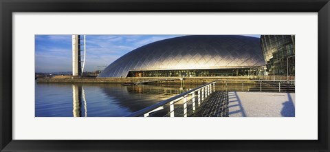 Framed Close Up of the Glasgow Science Centre in River Clyde, Glasgow, Scotland Print