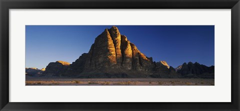 Framed Seven Pillars of Wisdom, Wadi Rum, Jordan Print