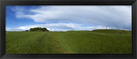 Framed Hill of Tara, Showing a Distant Lia Fail Stone, County Meath, Ireland Print